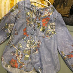 Johnny Was Women's  Blue Floral Blouse, Size S Photo 0
