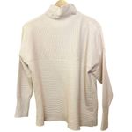 White House | Black Market Cream Mock Neck Ribbed Sweater Long Sleeves Large NEW Photo 4