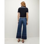 Veronica Beard  Taylor Released Hem Cropped Wide-Leg Jeans Bright Blue Sz 25 NWT Photo 2