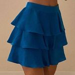 ZARA Azure Ruffle Skirt Photo 0