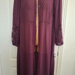 Torrid  Sz 0 Elegant Plum Lace-Trimmed Kimono NWOT Photo 14