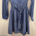 On 34th Women's Chambray Belted Visit Shirtdress Size Medium NWOT Blue Photo 3