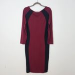 Yelete  Burgundy and Black Bodycon Dress NWT Size 2XL Oxblood Bodycon Dress Photo 4