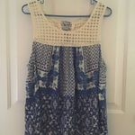 Patrons of Peace NWT  LACE UP BACK GAUZE TOP. XL Photo 1