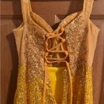 Elegant Gold Sequin Dress Size 6 Photo 3