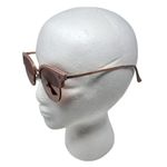 Metal Polarized Sunglasses Shiny Rose Gold Glass Drivers Round Gradient Lenses Pink Photo 3