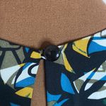 Classiques Entier  silk abstract print smocked accent midi dress pleated size 6 Photo 11