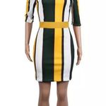Above The Knee Fashionably Striped Dress Multiple Size L Photo 2