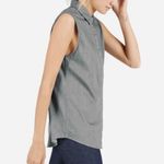 Everlane Poplin Sleeveless Button Down Grey Top Size Medium Photo 2
