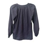 Ann Mashburn  Wool Peasant Blouse Navy X-Small Photo 2