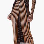 AFRM Shailene Turtleneck Dress Caramel Animal Brown Size L Photo 0