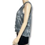 Maurice's  Womens Tank Top Sleeveless Pullover Laced V Neck Summer Gray White Med Photo 4