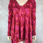 Free People  Hello Lover Floral Puffed Sleeve Tunic or Mini Dress NEW XS Photo 9