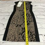 Joseph Ribkoff NWT  Black, Tan & Gold Snake Print Cocktail Dress Style 163765 Size 6. Photo 8