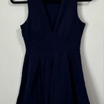 Windsor  Navy Blue Deep V Skater dress Medium‎ Photo 0