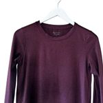 Athleta  Crewneck Burgundy Thumbhole High Lo Asymmetrical  Sporty Soft Long Sleev Photo 0