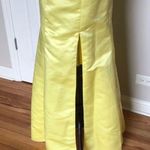 Prom Gown Embellished Straps Low Back Bodice Yellow Photo 5
