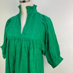 Never A Wallflower High Neck Dress Kelly Green Cotton Windowpane Size XS Photo 1