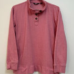 Lands' End  Pink Button Sweater Pockets - Size Medium Photo 0