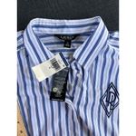 NEW Polo Ralph Lauren 16 Striped Shirtdress White Blue 100% Cotton Shirt Dress Photo 11