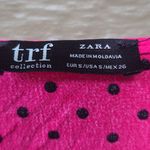 ZARA  TRF Pink Black Polka Dot Corset Front Top Small Photo 3