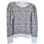 Veronica M  Beige leopard Animal Print Long Sleeve T-Shirt size M Photo 0