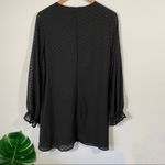 Heyson Black Swiss Dot Long Sleeve Dress Size Large V Photo 5