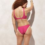 J.Crew  Full Coverage Bikini Bottom & Squareneck Bikini Top Radiant Fuchsia XS Photo 4