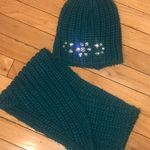 Target Teal infinity Scarf with Rhinestone Hat OS Photo 1