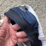 Lululemon Tank Top Denim Look with White Trim Size 4 Racerback Built In … Photo 6