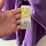 BP Purple Velour “I love you” round neck Graphic Pullover Sweater Sz Small NEW Photo 3