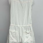 Ann Taylor  Loft Womens Romper Size S Off White Sleeveless Eyelet Button Front Photo 3
