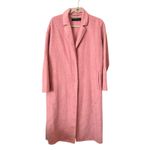 ZARA Wool Long Overcoat Side Zippers Pink X-Small Photo 2