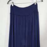 True Craft  Navy High Low Dyed Knit Skirt NWT Size Small Blue Dyed Boho Skirt Photo 1