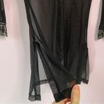 Vintage Gadzooks Size M Black Mesh Beaded Blouse Witchy Whimsigoth Grunge Size M Photo 5