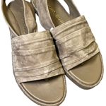 Tory Burch Gathered Slingback Strap Flat Kid Suede Espadrille Sandals Size 7.5 Photo 3
