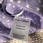 For Love & Lemons  Chelsea puff sleeve purple polka dot tie front top Photo 8