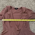 Lulus  mauve long-sleeve v-neck wrap front top size S NWT Photo 10