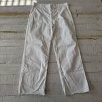 Frank & Eileen  Blackstone Pants size 6 Chalk Twill‎ Raw Hem Ankle Khakis Photo 3