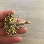 Vintage Christmas Candle Brooch Photo 2