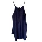 Forever 21 Moon Kiss  Blue Suede Swing Dress Tank Top Size Small Boho Style Photo 1