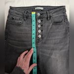 Earthbound Trading Co Raw Hem High Rise Flare Crop Jeans Womens 27 Black Wash Photo 6