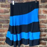 Derek Lam  For Design Nation Blue Black Striped A-Line Mini Skirt Women's Size 6 Photo 4