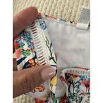 Lucky Brand  Women's Bikini Bottom Floral Crochet Trim Size Large Photo 2