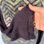 Free People  Chevron Crochet Knit Long Sleeve Mini Dress Boho Festival Sz M💛 Photo 4