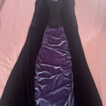 Whimsigoth Black and Purple velvet Gothic Maxi Dress Photo 0