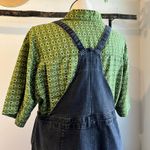 Modcloth  Black Wash Cotton Denim Button Front Overalls Skirt Size 1X Photo 5