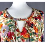 Floral Multicolor Flowy Tunic Top by Fortuity Size L Boho Lagenlook Artsy Fairy Size L Photo 4