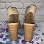 Report Tan Open Toe Laser Cut High Heel Shoes Size 7.5 Photo 3