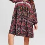 Xhilaration NEW‎  Plus 2X Black print Dress peasant hippie boho chic NWT Photo 0
